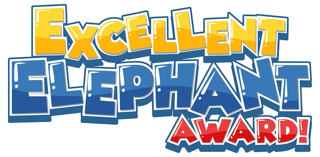 Excellent Elephant Award font banner