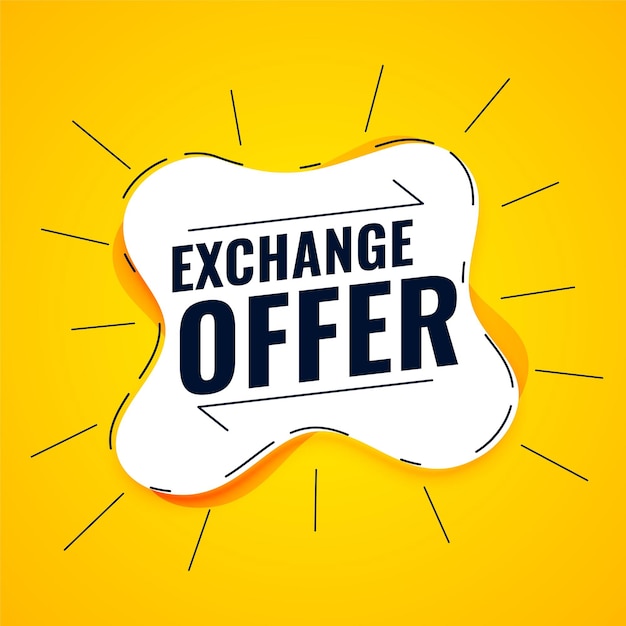 Exchange offer yellow modern background design