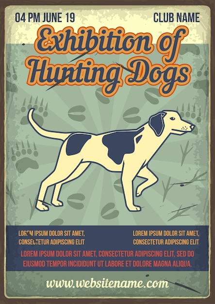 Free Vector exhibition of hunting dogs