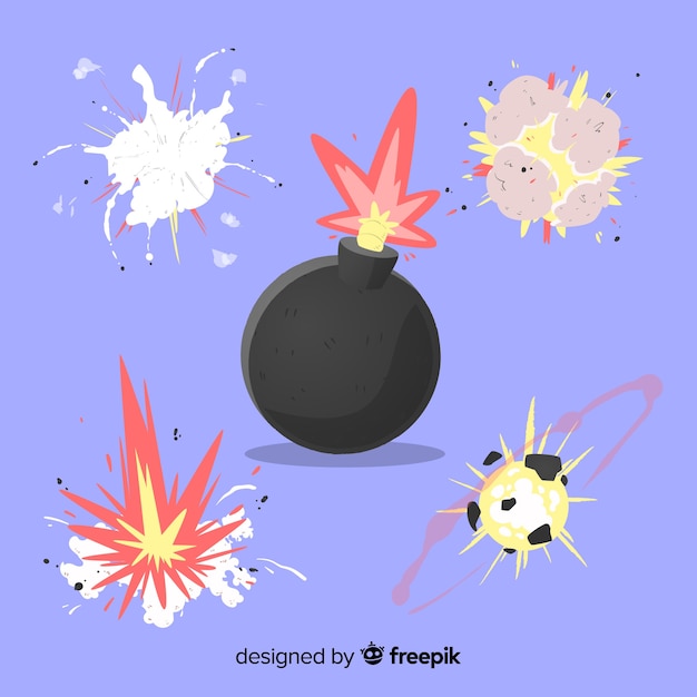  explosion effect collection cartoon design