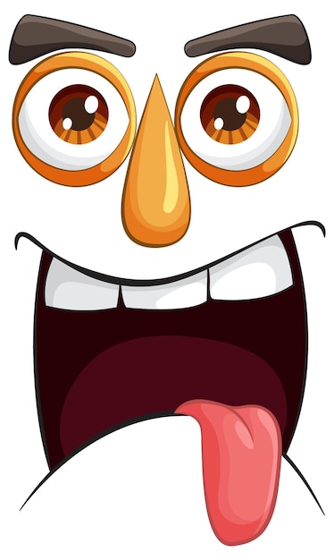 Free Vector expressive cartoon face illustration