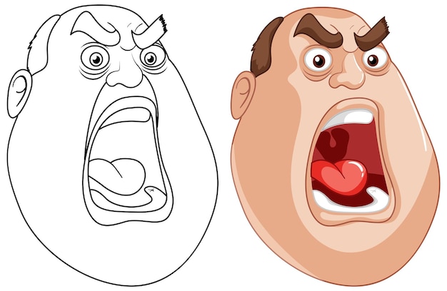 Free Vector expressive cartoon faces vector illustration