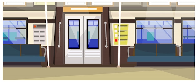 Free Vector exterior of underground train illustration