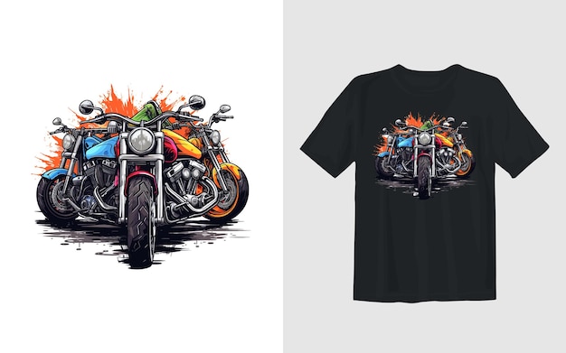 Extreme dirt bike cartoon vector illustration biker t shirt design