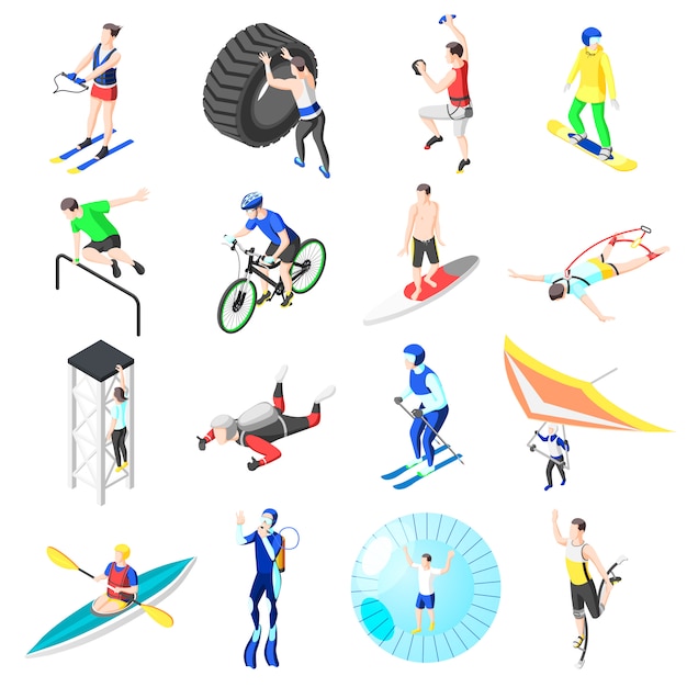 Extreme sports athletes collection