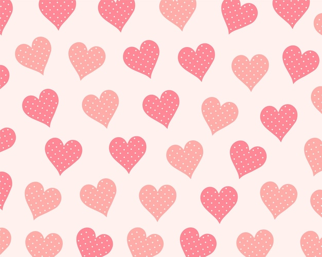 Free vector eye catching cute love heart pattern backdrop design