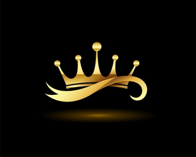 eye catching golden crown background for kingdom success