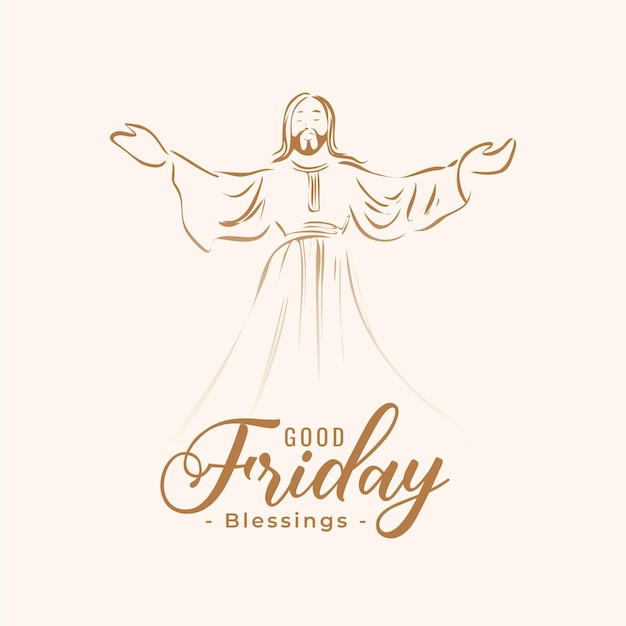 Free Vector eye catching good friday background for christianity inspired design