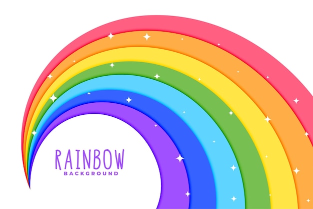 Free vector eye catching natural colorful rainbow background design