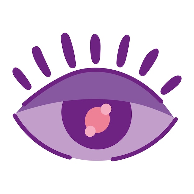 Free vector eyeball cartoon icon isolated design