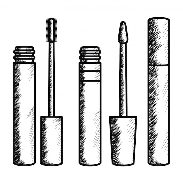 Eyelash make up drawing icon