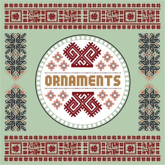 Free Vector fabric ornaments collection