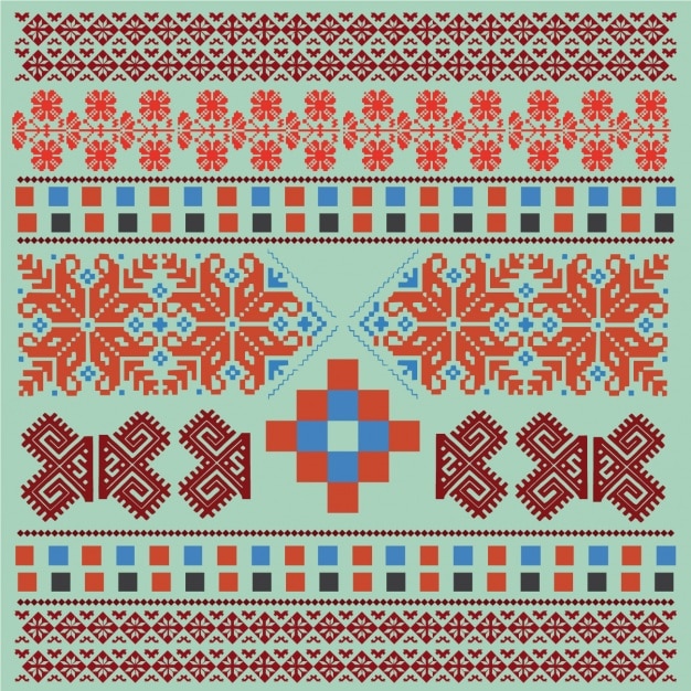 Free Vector fabric ornaments collection