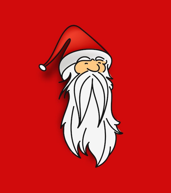 Free Vector face of christmas character santa claus vector illustration