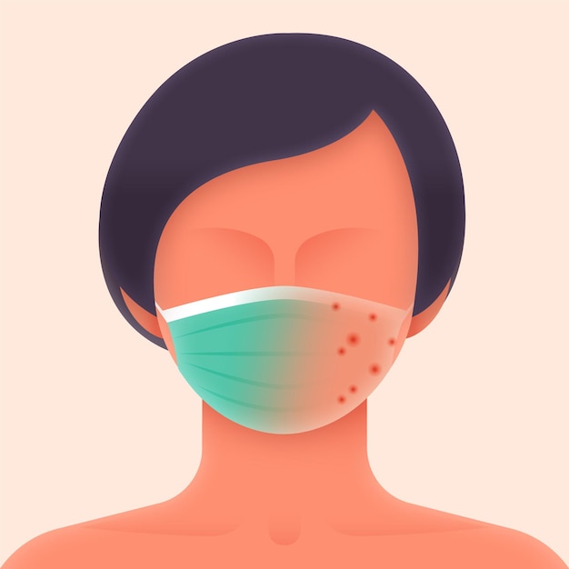 Free Vector face mask illustration concept