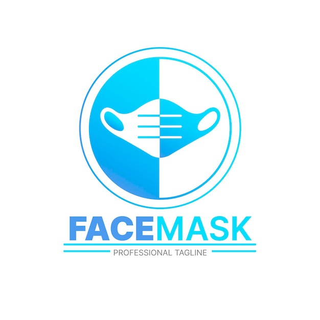 Face mask logo concept