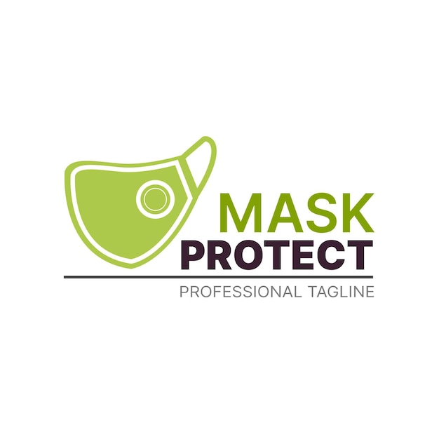 Face mask logo concept