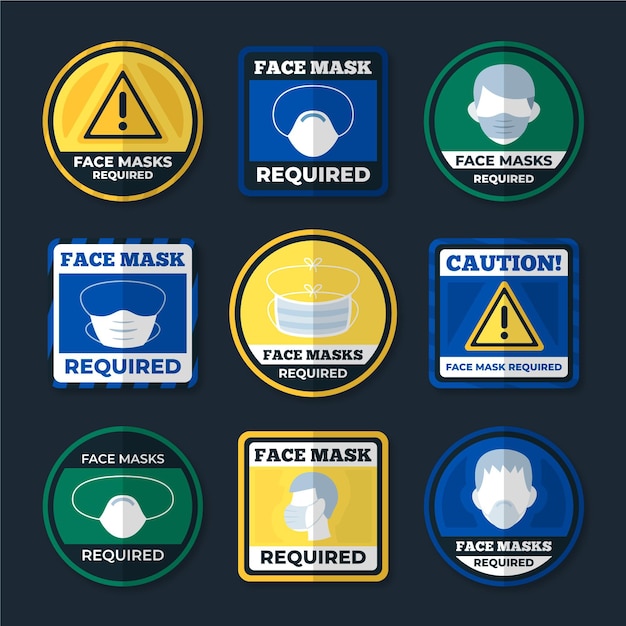 Face mask required sign collection