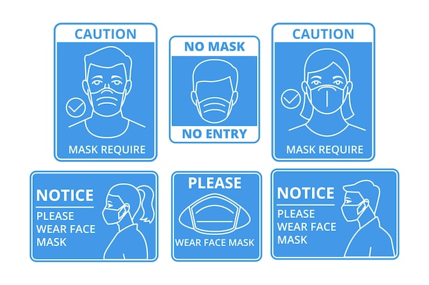 Face mask required signs