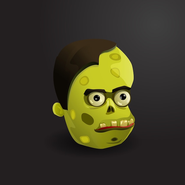 Face of zombie vector illustration