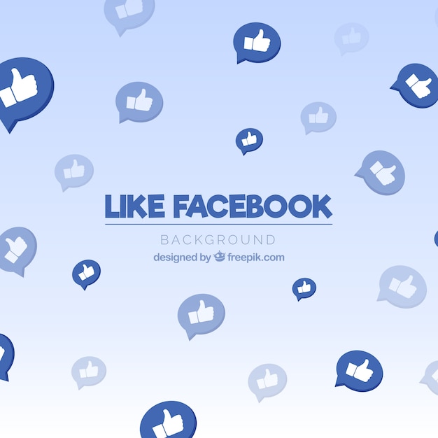 Free vector facebook background with like icons