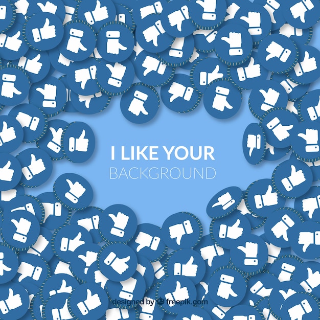 Free vector facebook background with like icons