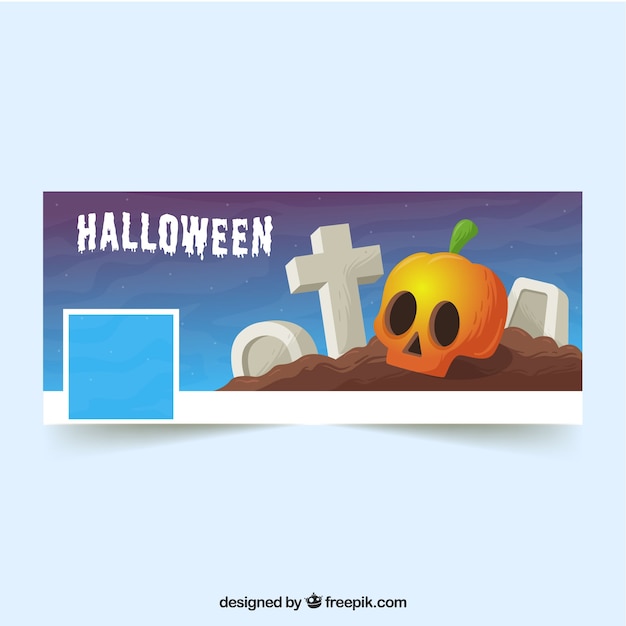 Facebook banner with halloween concept