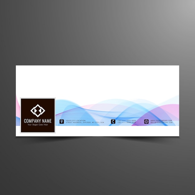 Facebook cover with waves