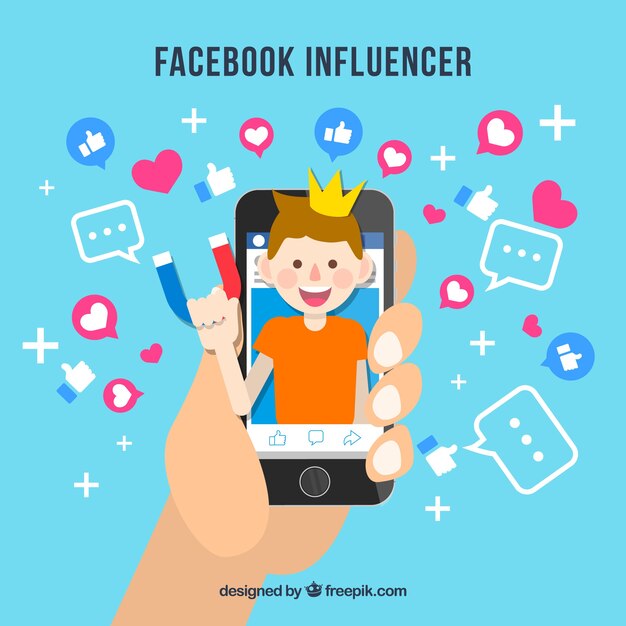 Facebook influencer background