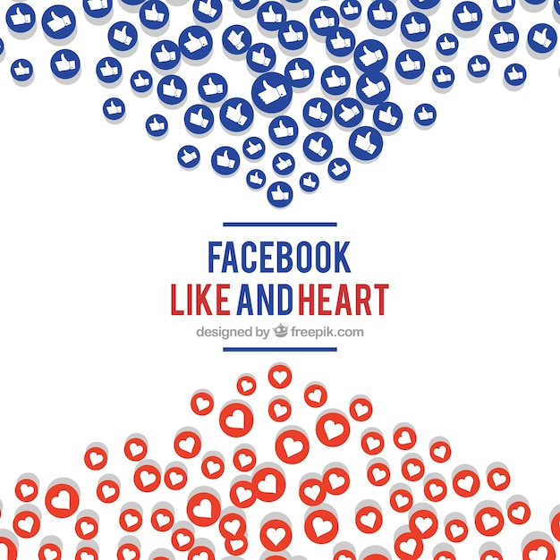 Facebook like and heart background