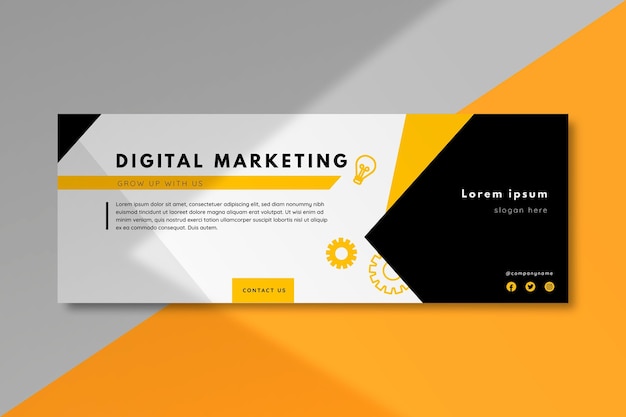 Facebook marketing cover template