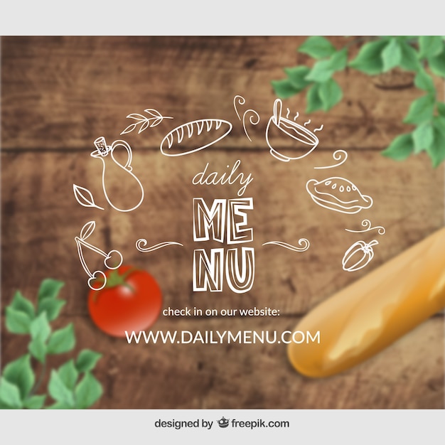 Free Vector facebook post, daily menu