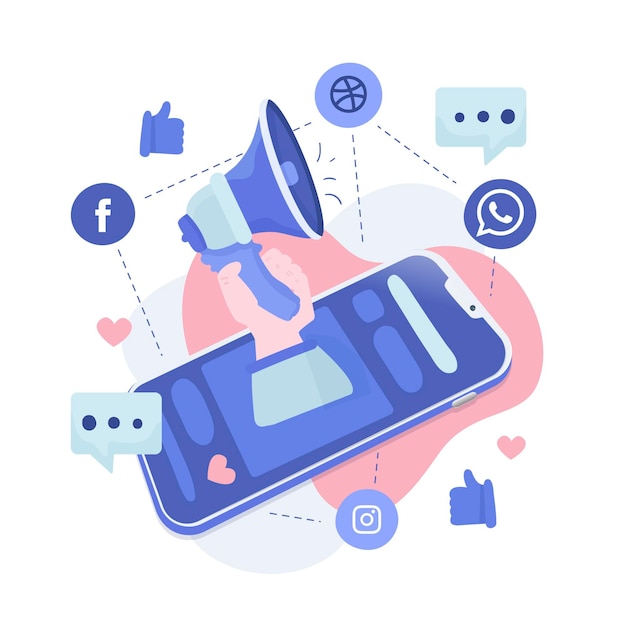 Facebook post illustration of notifications