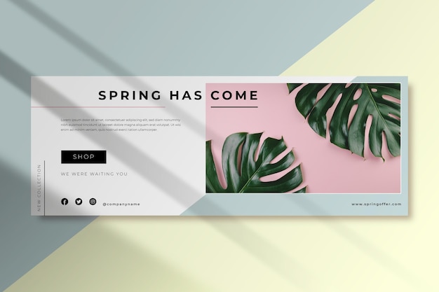 Facebook spring cover template