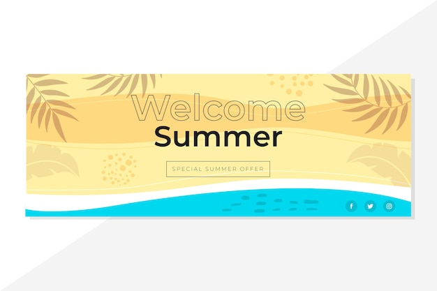 Facebook summer cover template