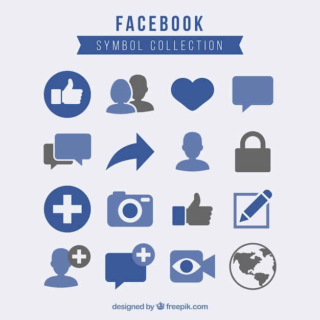 Free Vector facebook symbol collection