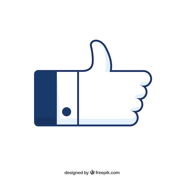 Free Vector facebook thumb up like background in flat style