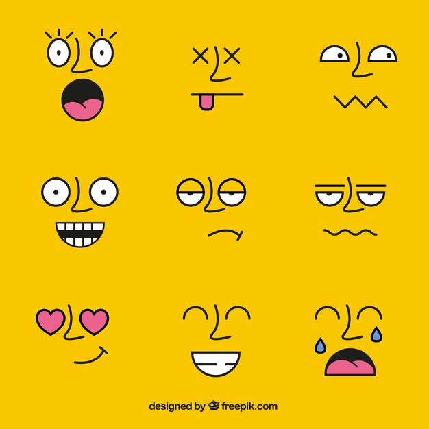 Faces with differents expressions