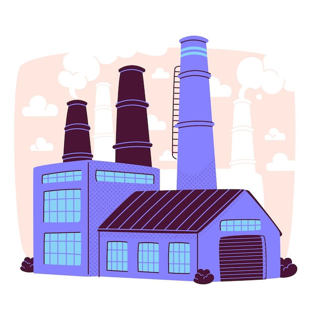 Free Vector factory concept illustration