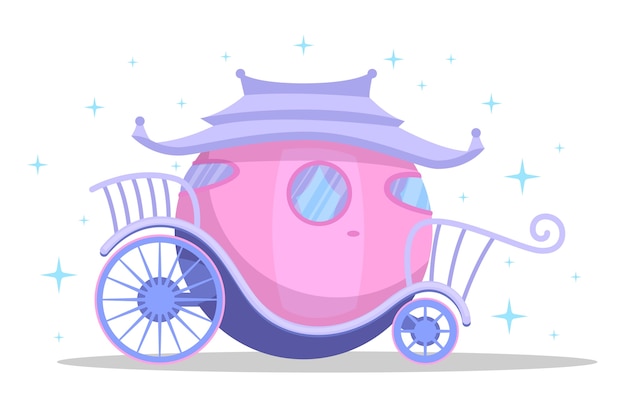 Free vector fairy tale carriage concept