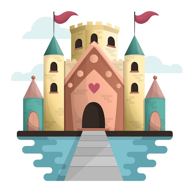 Free Vector fairy tale castle concept