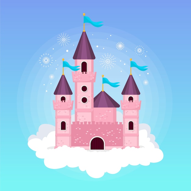 Free Vector fairy tale castle