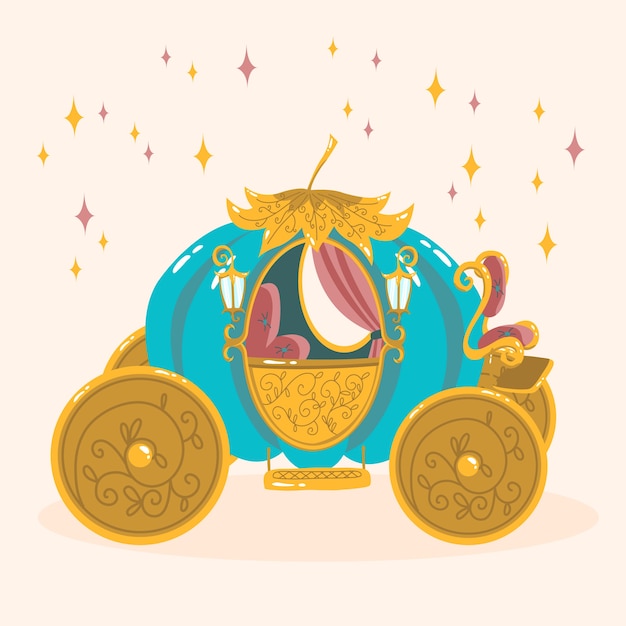 Free Vector fairytale carriage concept