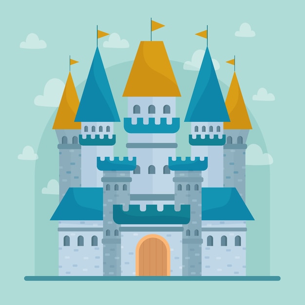 Fairytale castle illustration