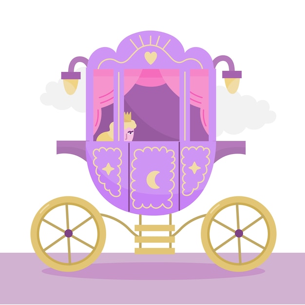 Free Vector fairytale magic carriage