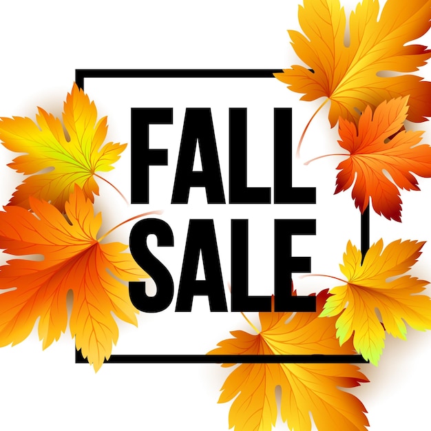 Fall seasonal sale card