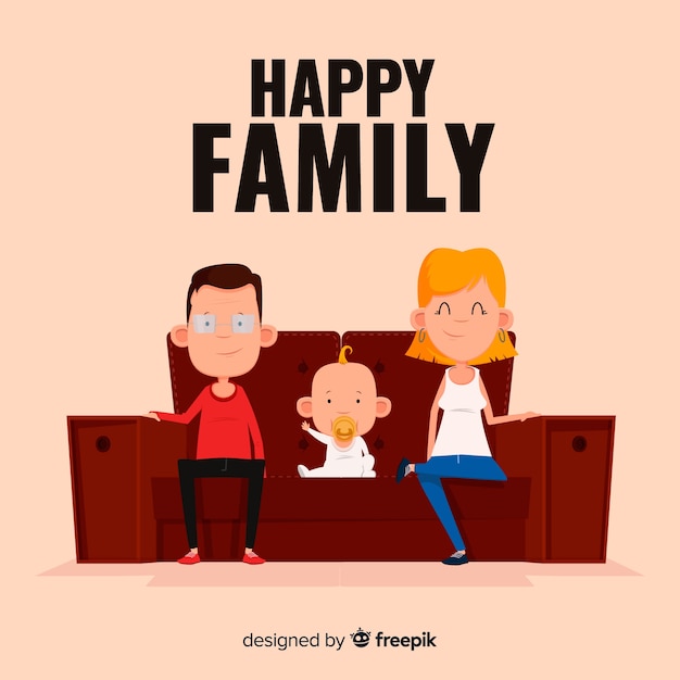 Family at home concept