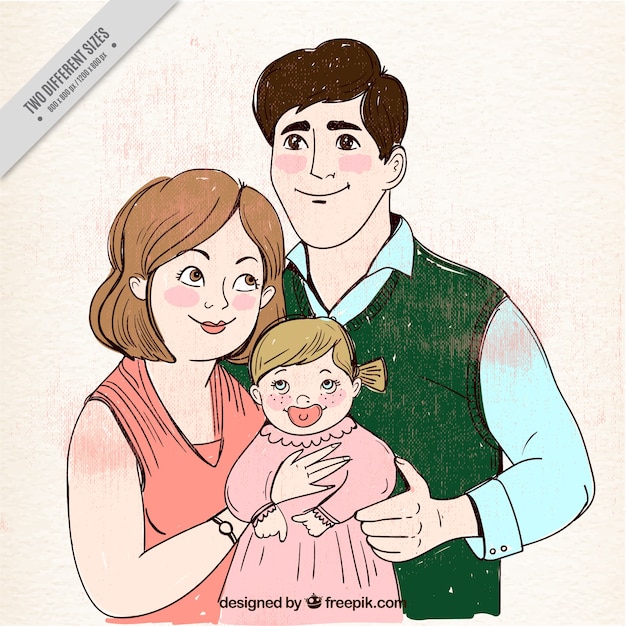 Family illustration background