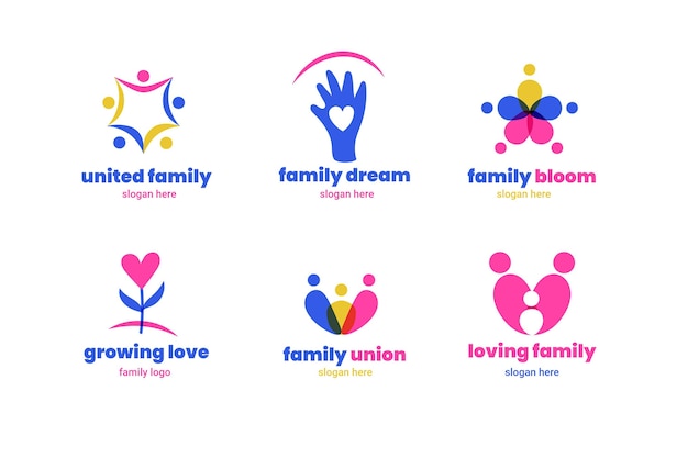 Family logo collection concept