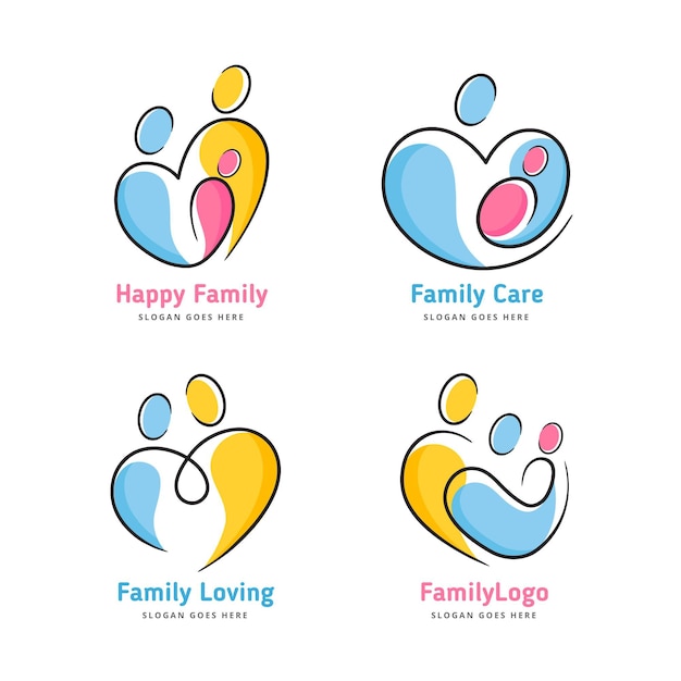 Family logo collection concept